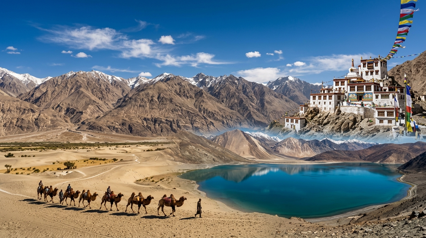 Leh, Nubra Valley & Pangong Lake Grand Expedition (5 Nights / 6 Days)