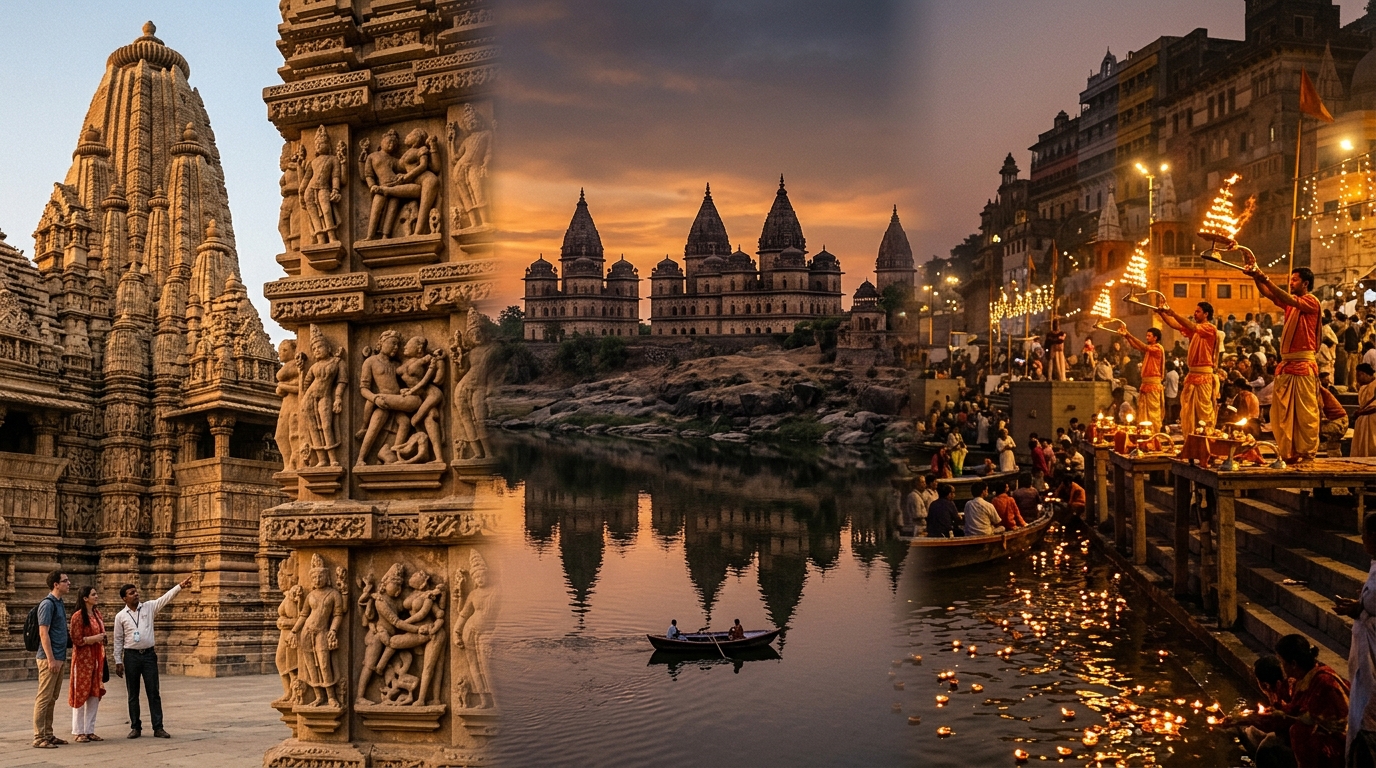 2 Nights / 3 Days: Varanasi – Khajuraho – Orchha Tour
